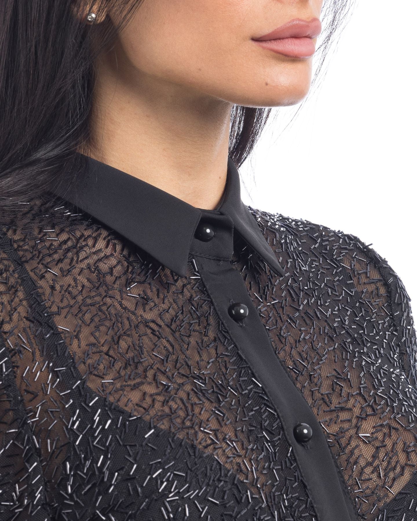 So Lavish Camicia C4017-N - SanShopLuxury - 2024, 40, 42, 44, Abbigliamento, Autunno/Inverno, Camicia, Continuativo, Donna, FW24, Idoneo, Nero, Outlet, Primavera/Estate, So Lavish