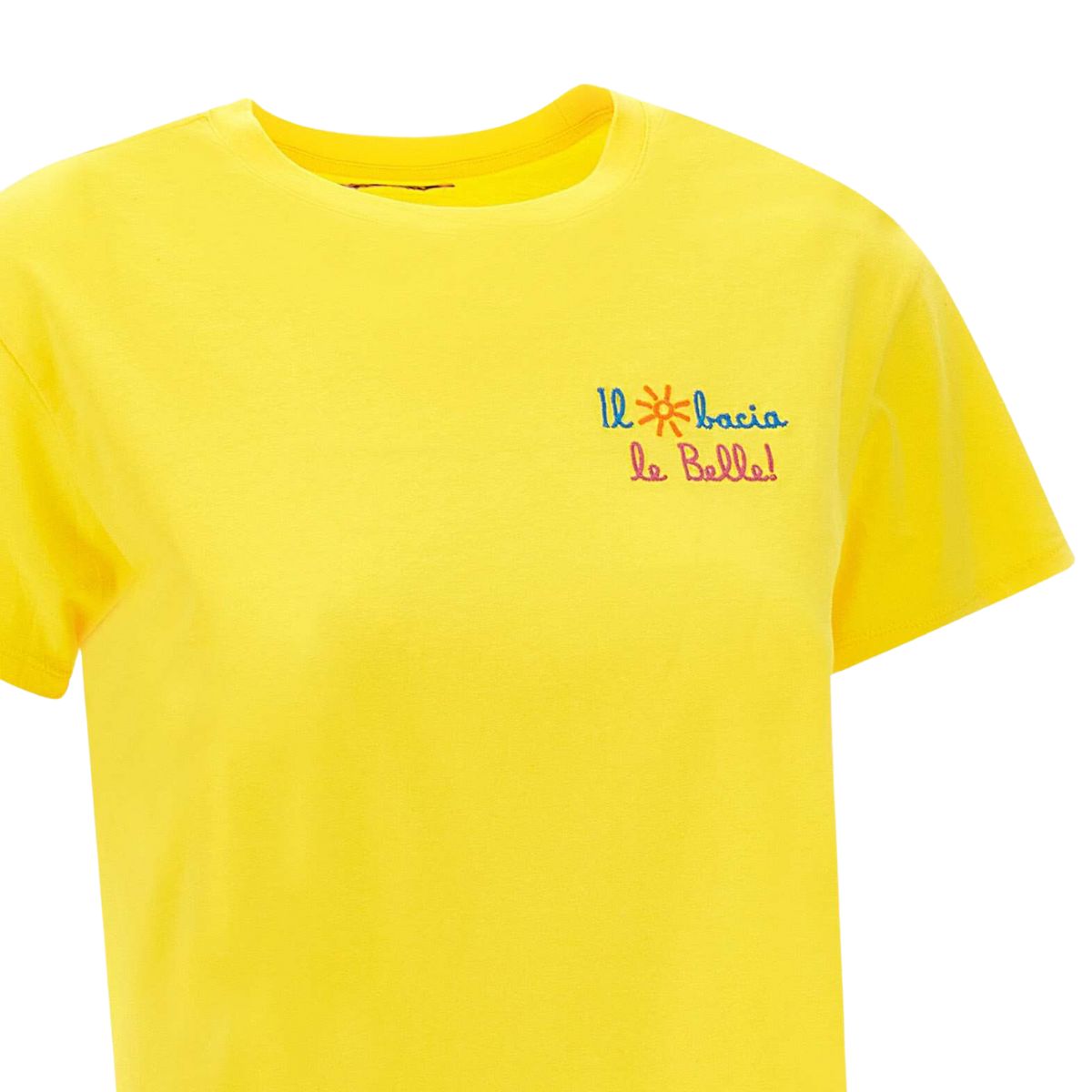 Mc2 Saint Barth T-Shirt EMI000104911D92 - SanShopLuxury - Abbigliamento, Beachwear, Carry Over, Donna, Giallo, Idoneo, Mc2 Saint Barth, New, Primavera/Estate, S, T-Shirt, Ultimo