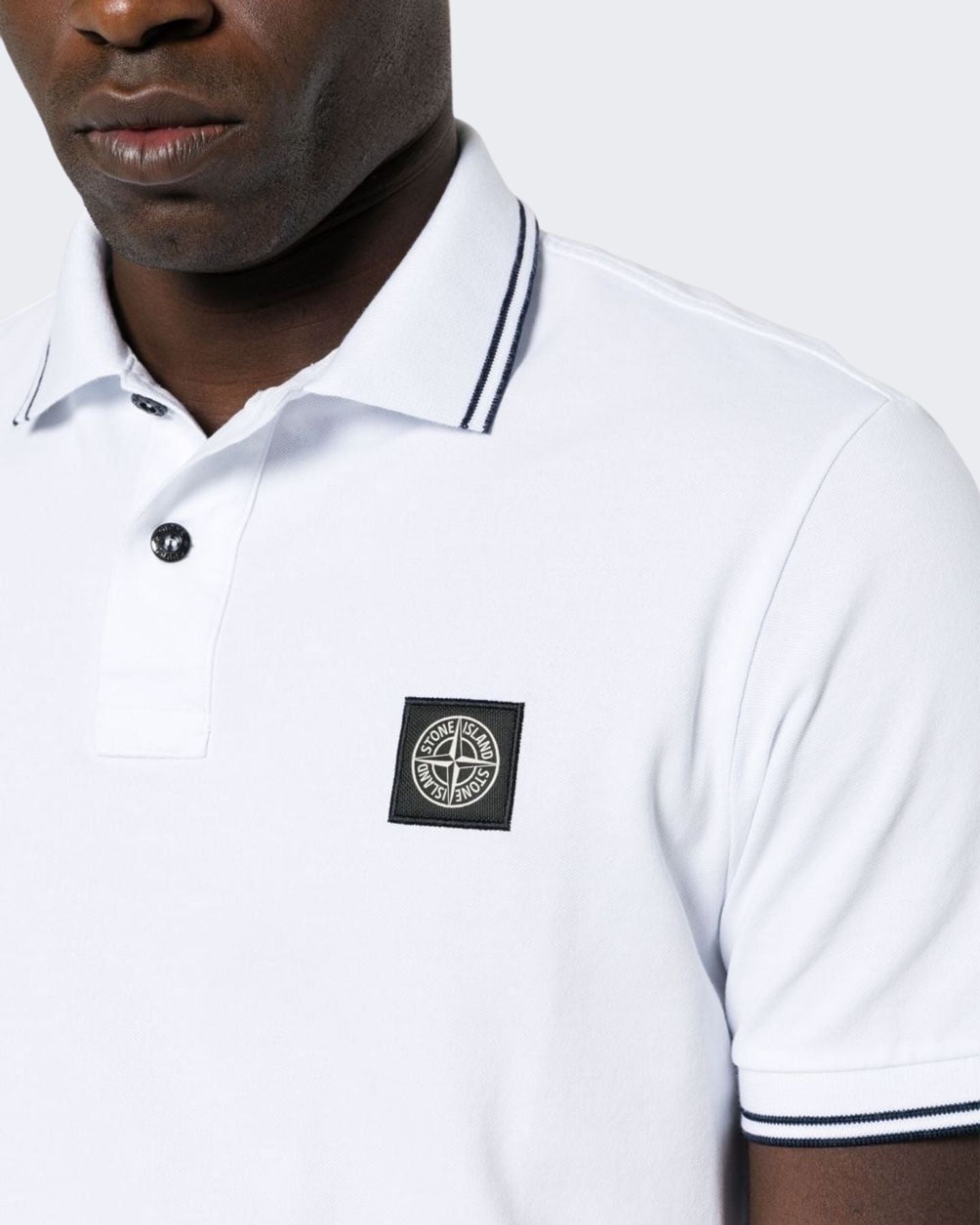Stone Island T-Shirt Polo 80152SC18-A1001 - SanShopLuxury - 2024, Abbigliamento, Bianco, L, Outlet, Primavera/Estate, SS24, Stellato, Stone Island, T-Shirt Polo, Ultimo, Uomo