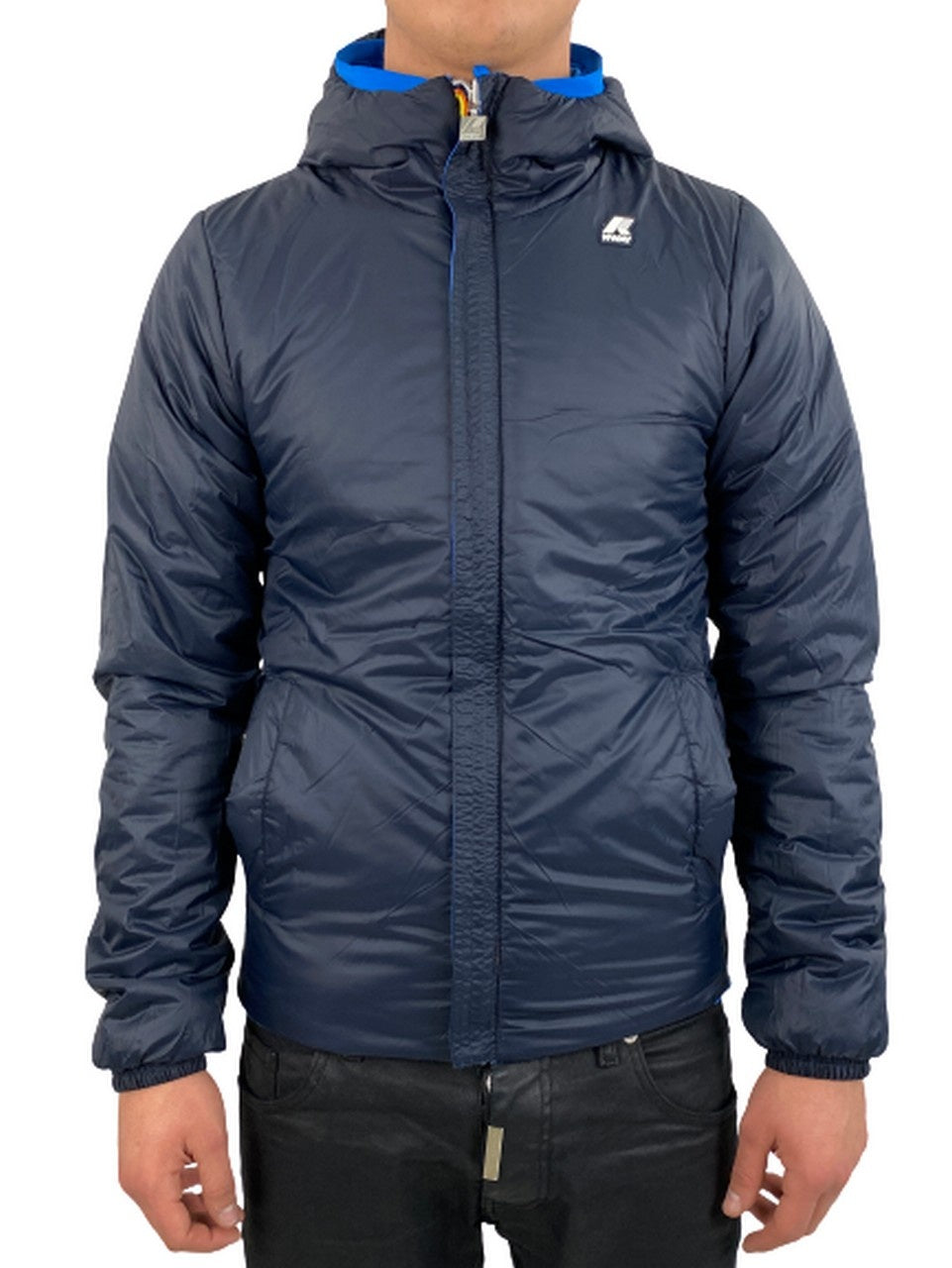 K-Way Giubbino K008JQ0 - SanShopLuxury - -50%, 2018, Abbigliamento, Autunno/Inverno, Blu Royal-Blu Navy, Blu-Rosso, FW18, Giubbino, K-Way, Outlet, S, Uomo