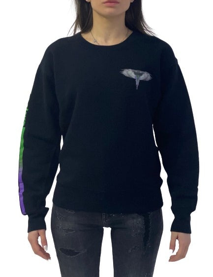 Inverno, Donna, Felpa, FW18, Girocollo, L, Marcelo Burlon, Nero, Outlet, S, XS