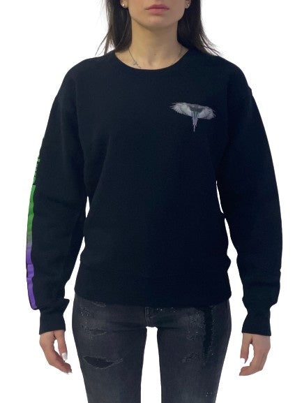 Inverno, Donna, Felpa, FW18, Girocollo, L, Marcelo Burlon, Nero, Outlet, S, XS