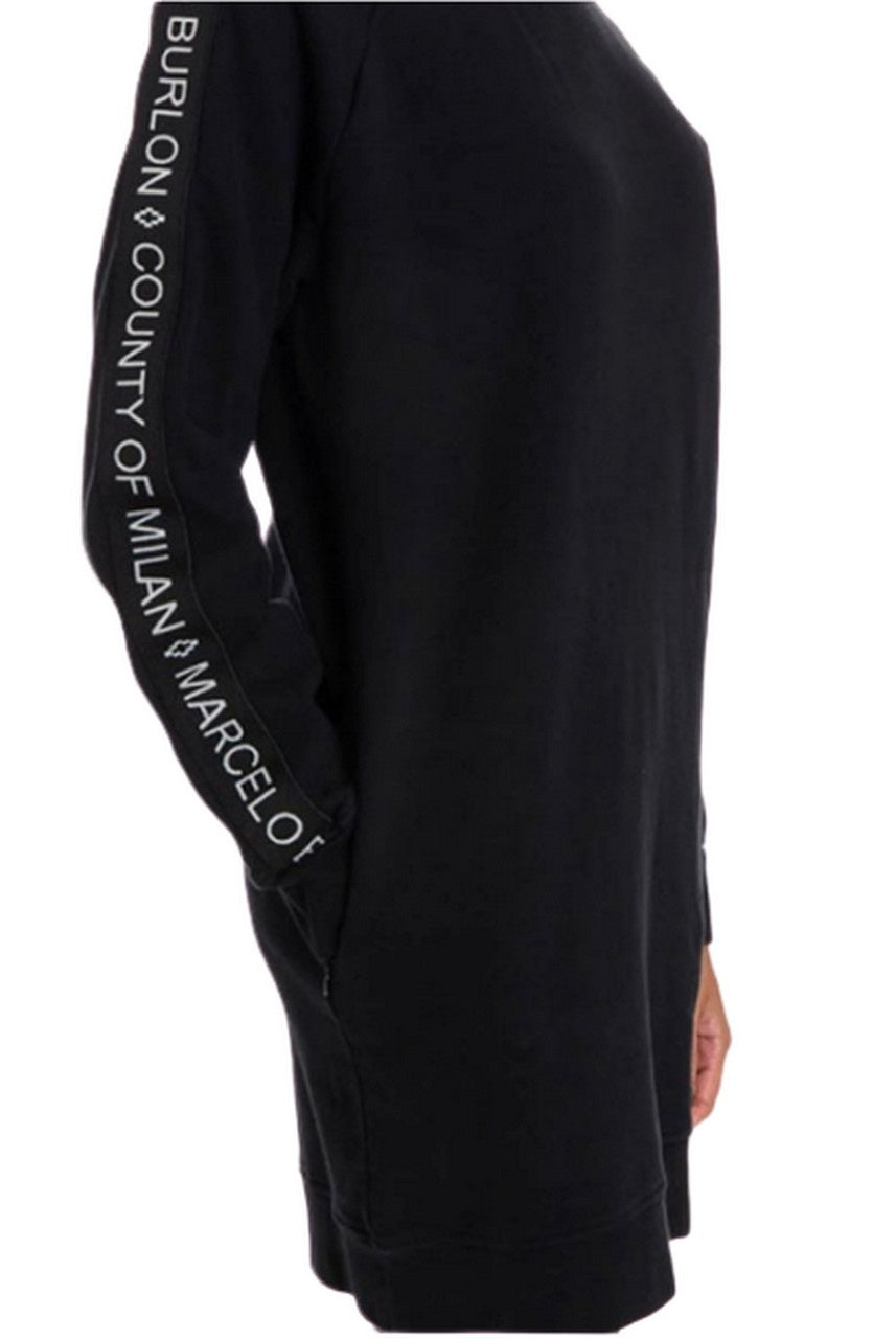 Marcelo Burlon Felpa CWBA014E17506047 1001 - SanShopLuxury - -70%, 2017, Abbigliamento, Autunno/Inverno, Donna, Felpa, FW17, M, Marcelo Burlon, Nero, Outlet, Ultimo