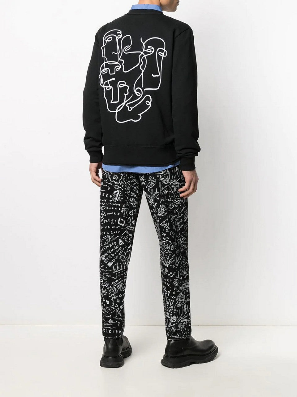 Marcelo Burlon Felpa CMBA076E20FLE001 - SanShopLuxury - -50%, 2020, Abbigliamento, Autunno/Inverno, Felpa, FW20, Girocollo, L, M, Marcelo Burlon, Nero, Outlet, Ultimo, Uomo