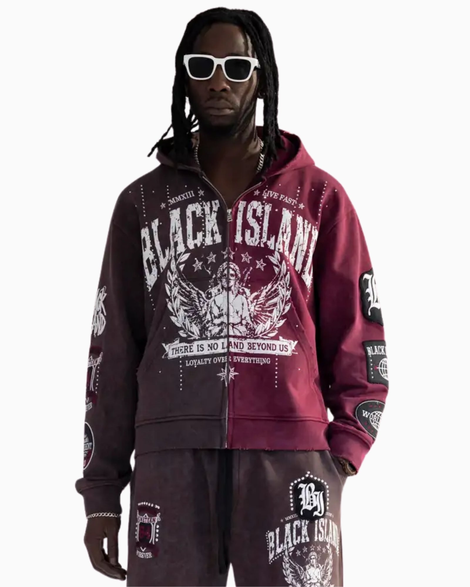 Black Island Felpa 2083-BROWN-RED
