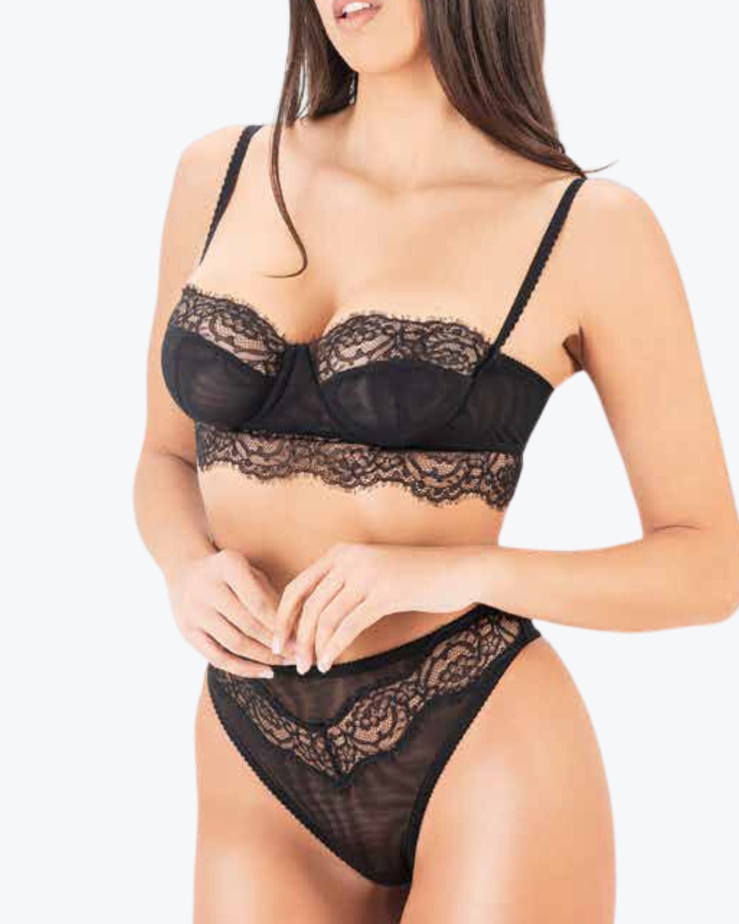 District Margherita Mazzei Set Lingerie LG20 0407 - SanShopLuxury - 1°, 2°, 3°, 4°, 5°, Autunno/Inverno, Carry Over, Continuativo, District Margherita Mazzei, Donna, Idoneo, Intimo, Nero, New, Primavera/Estate, Set Lingerie