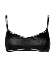 Dsquared2 Reggiseno D8RG44340 - SanShopLuxury - 2023, Autunno/Inverno, Continuativo, Donna, Dsquared2, Idoneo, II, III, Intimo, Nero, Outlet, Primavera/Estate, Reggiseno, SS23, Top, V
