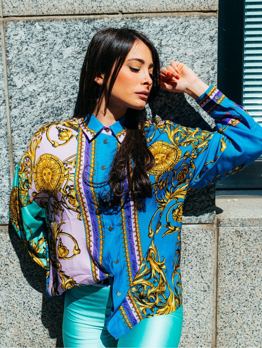 Versace Jeans Couture Camicie 72HAL2A1 - SanShopLuxury - 2022, 44, Abbigliamento, Azzurro, Camicie, Donna, Outlet, Primavera/Estate, SS22, Ultimo, Versace Jeans Couture