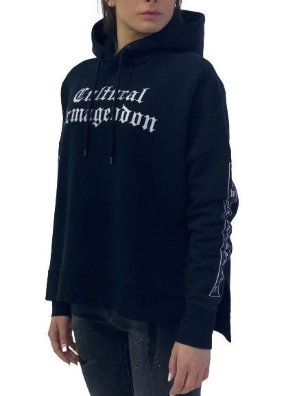 Marcelo Burlon Felpa CWBB007E17506013 1001 - SanShopLuxury - -70%, 2017, Abbigliamento, Autunno/Inverno, Donna, Felpa, FW17, Marcelo Burlon, Nero, Outlet, S, XS