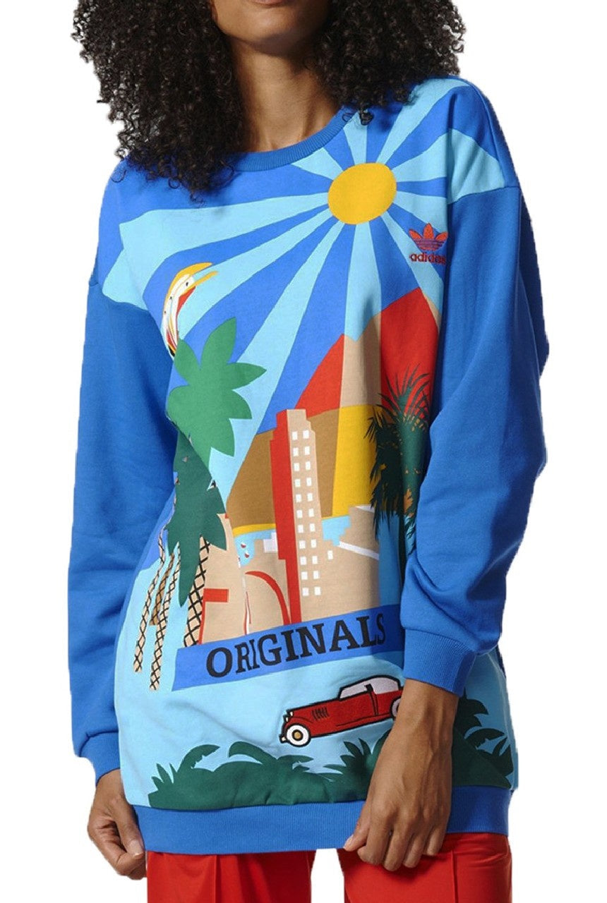 Adidas Felpa BJ8215 - SanShopLuxury - -50%, 2019, Abbigliamento, Adidas, Autunno/Inverno, Donna, Felpa, FW19, L, Multicolore, Outlet, S