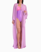 District Margherita Mazzei Copricostume 5WU73 0705 - SanShopLuxury - 2025, Abbigliamento, Beachwear, Copricostume, District Margherita Mazzei, Donna, Idoneo, Kimono Lungo, Lilla, New, Primavera/Estate, SS25, Unica