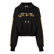 Versace Jeans Couture Felpa 75HAIF01 CF01F - SanShopLuxury - 2023, Abbigliamento, Autunno/Inverno, Con Cappuccio, Donna, Felpa, FW23, L, M, Nero-Oro, Outlet, S, Versace Jeans Couture