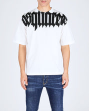 Dsquared2 T-Shirt S74GD1264/S23009100 - SanShopLuxury - 2024, Abbigliamento, Bianco, Bianco-Nero, Dsquared2, Idoneo, L, M, Outlet, Primavera/Estate, S, SS24, T-Shirt, Uomo, XL, XXL