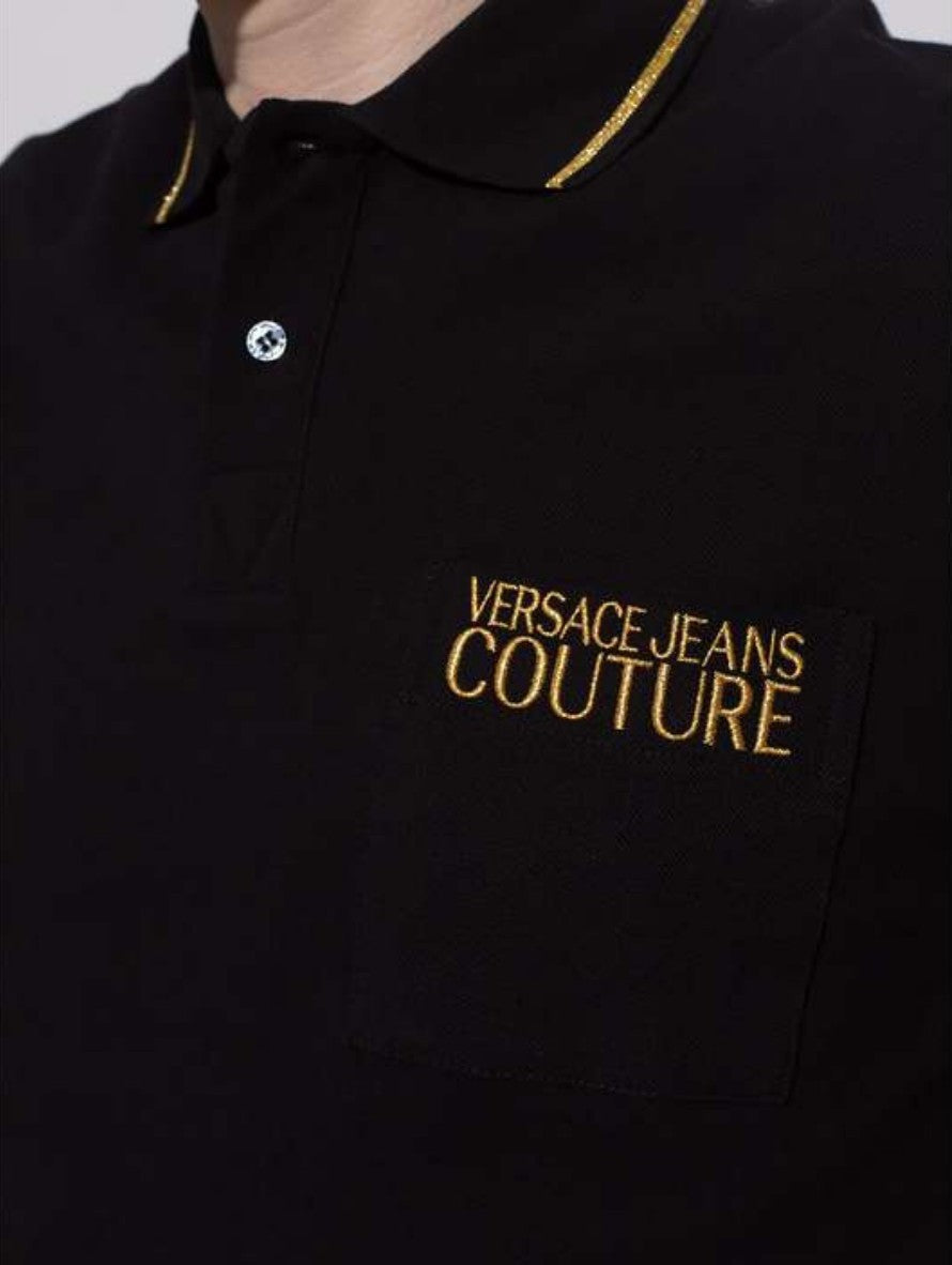 Versace Jeans Couture T-Shirt Polo 72GAGT01 - SanShopLuxury - 2022, Abbigliamento, Bianco, L, Nero, Outlet, Primavera/Estate, SS22, T-Shirt Polo, Uomo, Versace Jeans Couture, XL