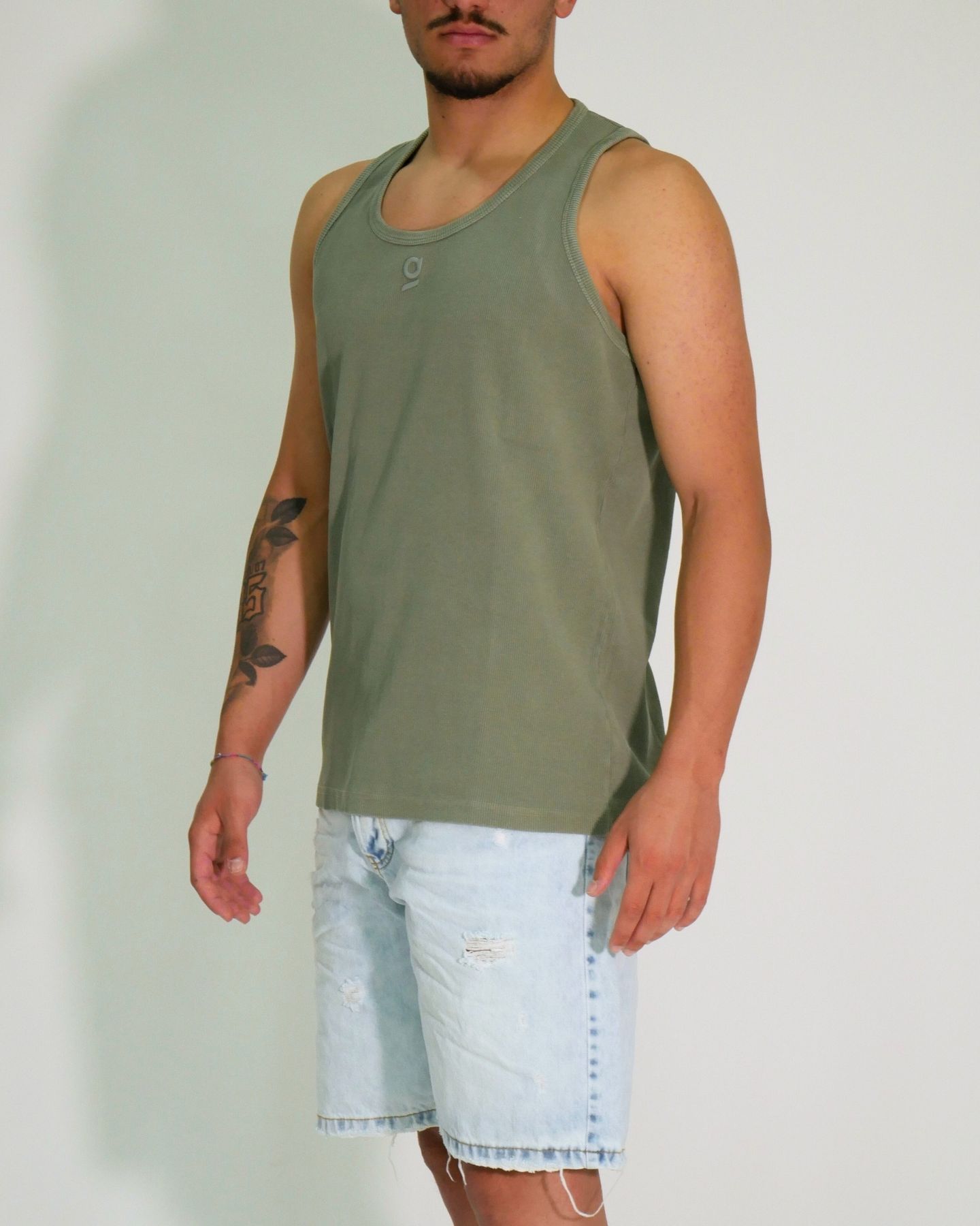 Estate, S, Salvia, SS24, T-Shirt Canotta, Uomo, Verde, XL, XXL