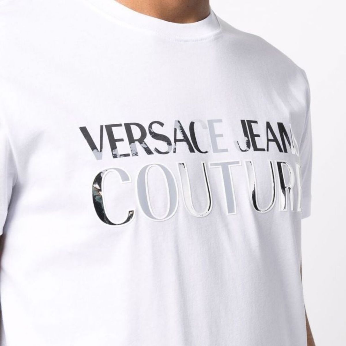 Versace Jeans Couture T-Shirt 72GAHG01 - SanShopLuxury - 2022, Abbigliamento, Bianco, L, Nero, Outlet, Primavera/Estate, SS22, T-Shirt, Uomo, Versace Jeans Couture, XL, XXL