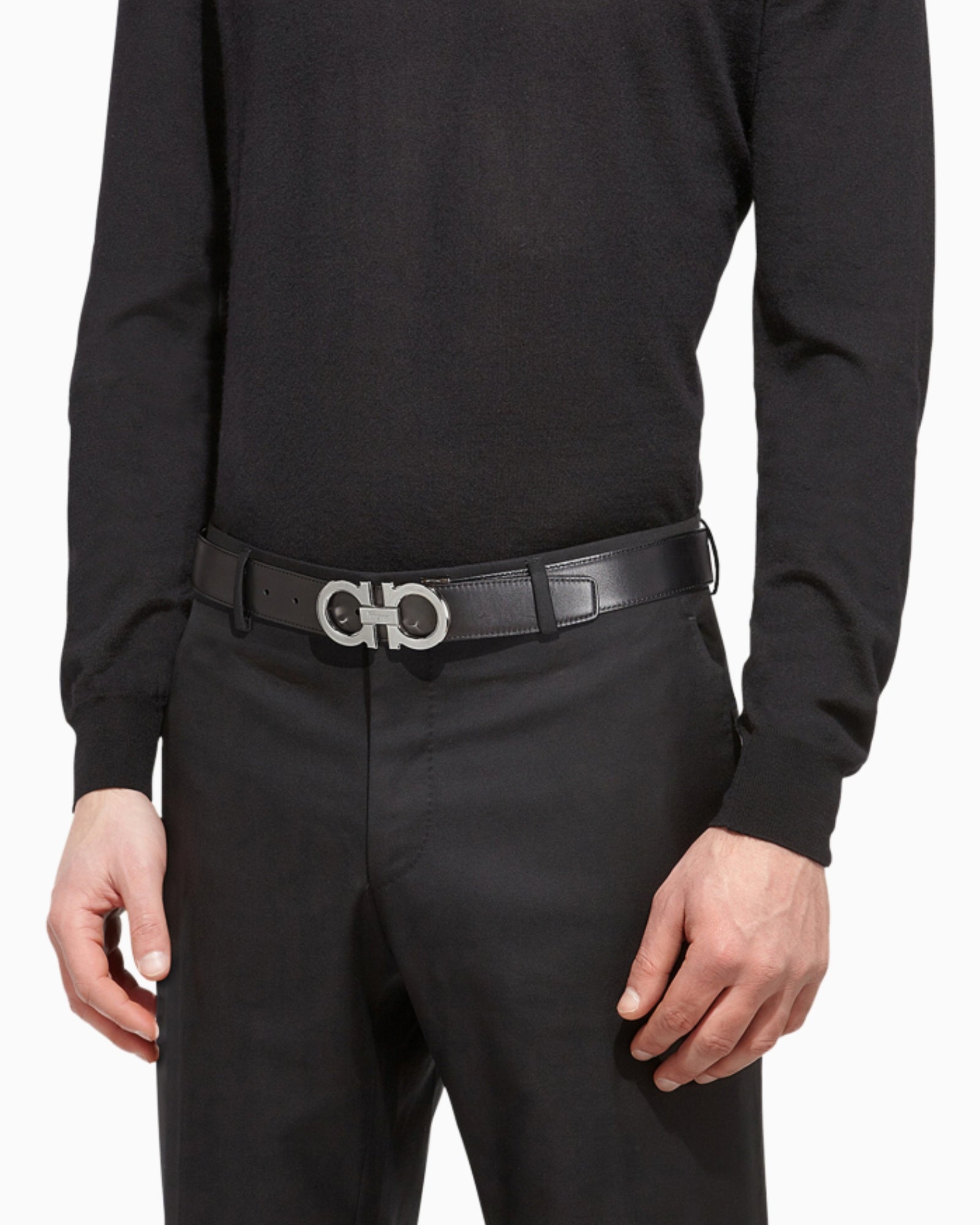 Salvatore Ferragamo Cintura 679710 686671 - SanShopLuxury - 100, 105, 110, 115, 2025, Accessori, Autunno/Inverno, Carry Over, Cintura, Continuativo, Nero, New, Primavera/Estate, Salvatore Ferragamo, Stellato, Uomo