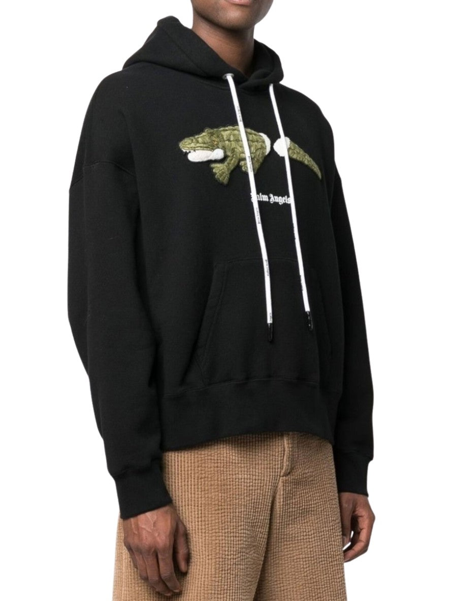 Felpa Palm Angels PMBB058C99FLE002 - SanShopLuxury - Abbigliamento, Autunno/Inverno, Bianco, Carry Over, Con Cappuccio, Continuativo, Felpa, Idoneo, M, Nero, New, Palm Angels, Primavera/Estate, S, Uomo, XL