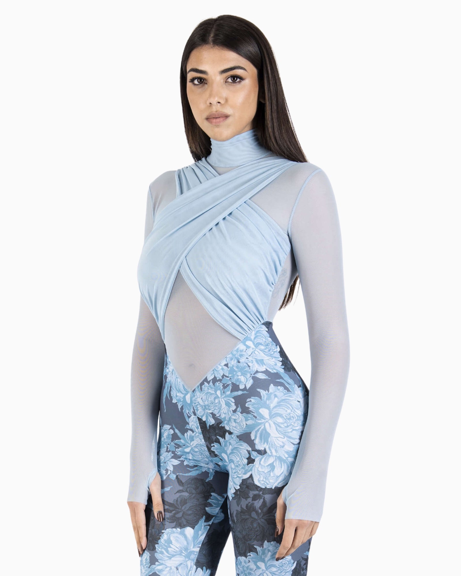 Inverno, Azzurro, District Margherita Mazzei, Donna, FW25, Idoneo, New, Tuta Intera