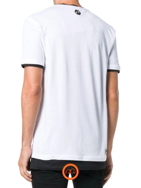 Philipp Plein T-Shirt MTK2762PJY002N - SanShopLuxury - -50%, 2018, Abbigliamento, Autunno/Inverno, Bianco, FW18, Outlet, Philipp Plein, T-Shirt, Ultimo, Uomo, XXL