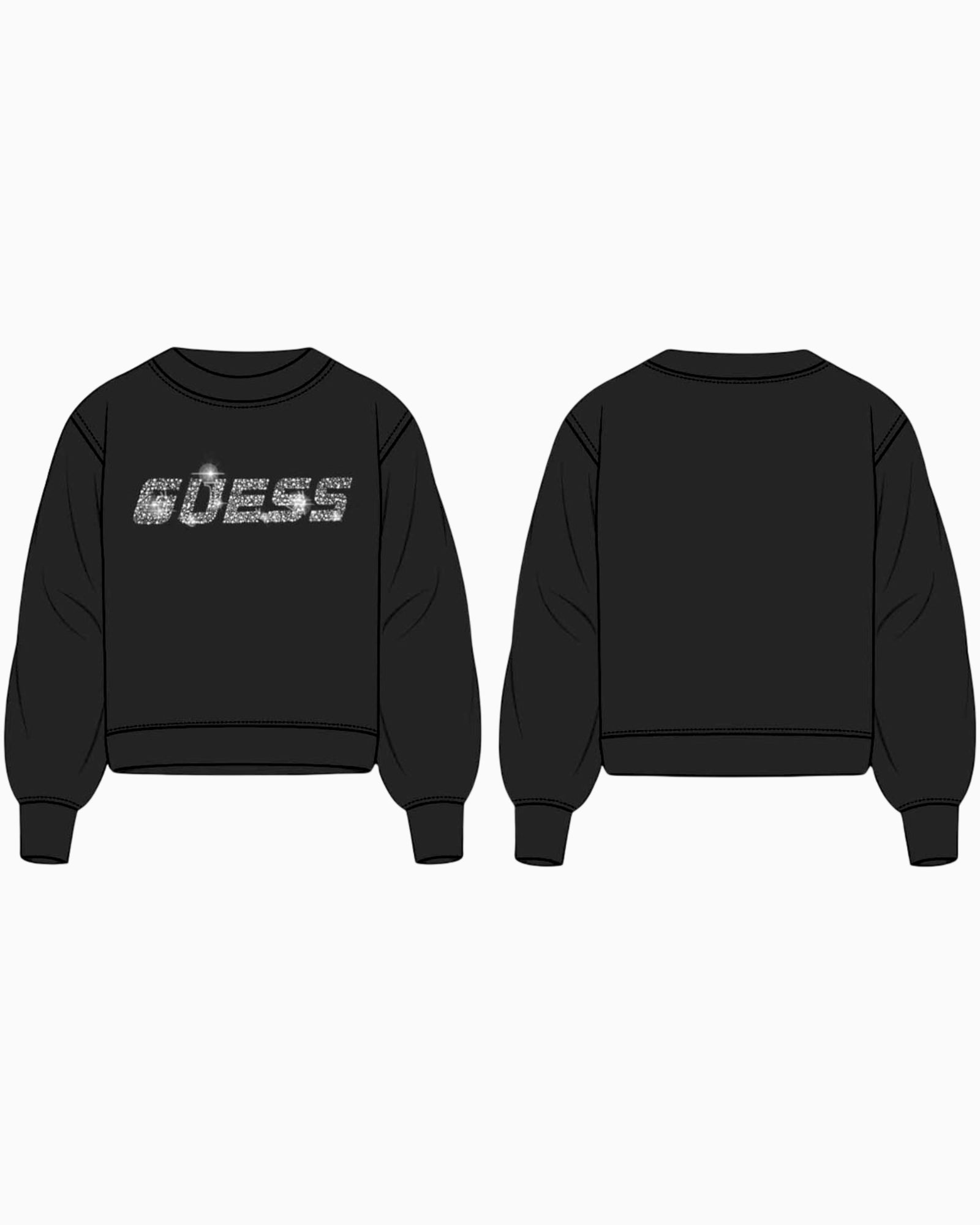 Guess Felpa V4BQ15 K7UW2 JBLK - SanShopLuxury - 2025, Abbigliamento, Autunno/Inverno, Donna, Felpa, FW25, Guess, Idoneo, L, M, Nero, New, S, XS