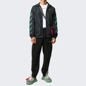 Off-White Giubbino OMEA233E20FAB0021001 - SanShopLuxury - -50%, 2020, Abbigliamento, Antivento, Autunno/Inverno, FW20, Giubbino, L, M, Nero-Verde, Off-White, Outlet, Uomo