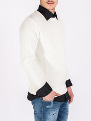 Dik Tat Maglieria DK87008 - SanShopLuxury - -50%, 2020, Abbigliamento, Autunno/Inverno, Bianco, Dik Tat, FW20, L, M, Maglieria, Nero, Outlet, S, Uomo