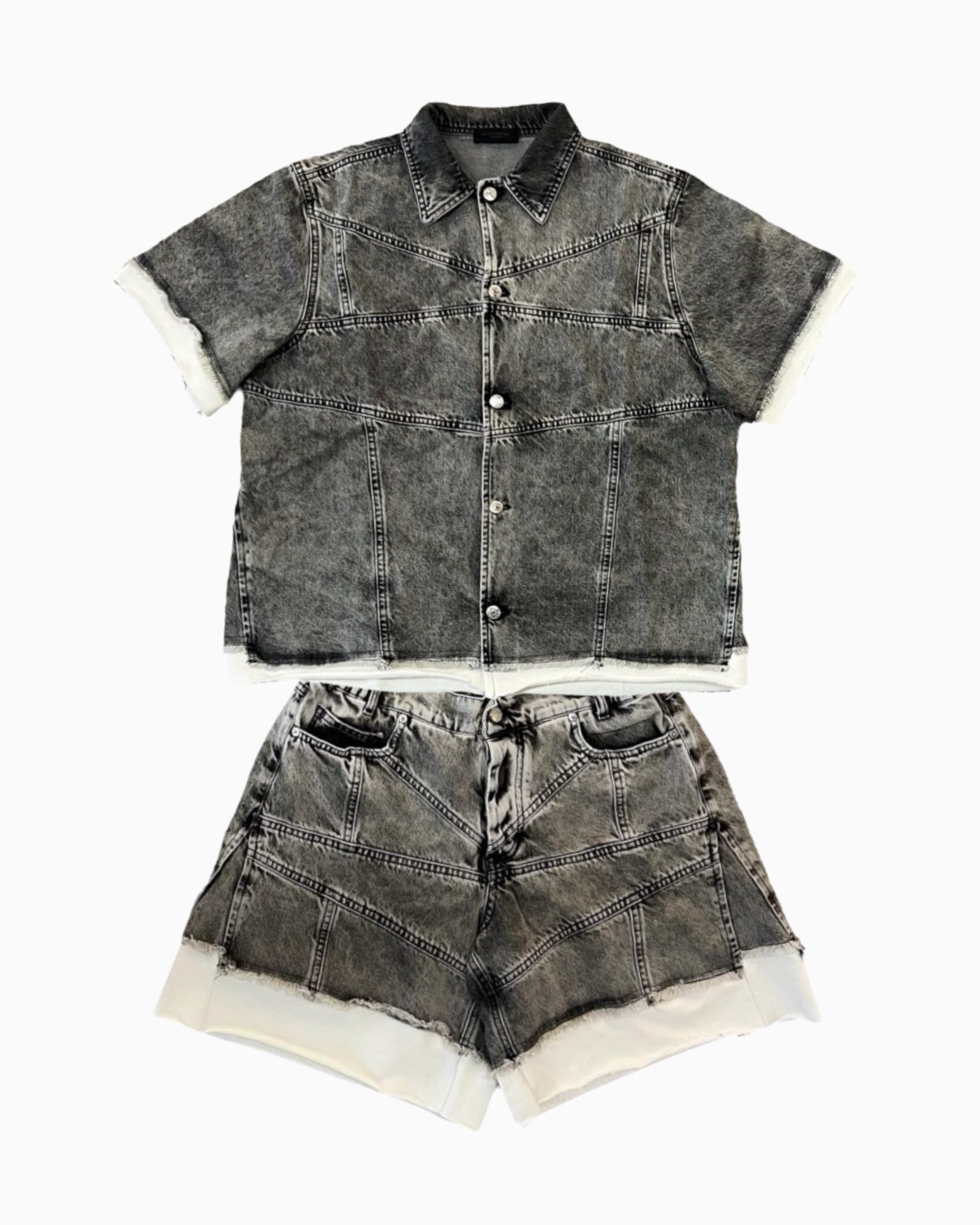 Donotconform Coordinato SS25-SHIRT2070-SHORT2070 - SanShopLuxury - 2025, Abbigliamento, Coordinato, Donotconform, Grigio, Idoneo, L, M, New, Primavera/Estate, S, SS25, Uomo, XL, XXL