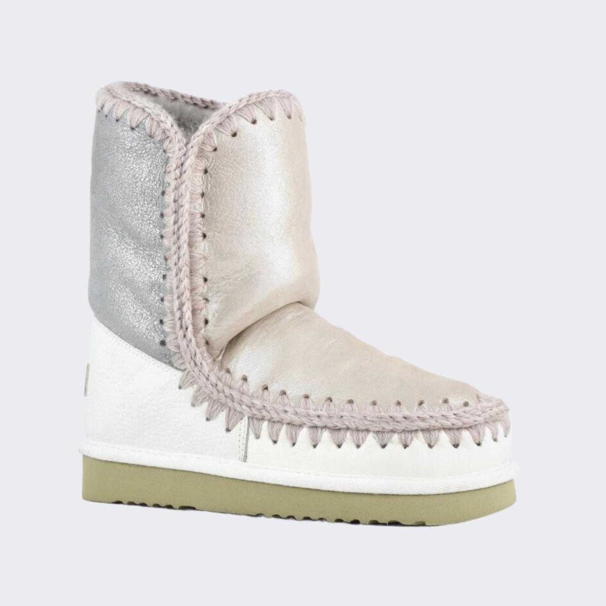 Inverno, Bianco-Argento-Rosa, Calzature, Donna, ESKIMO24, FW23, Idoneo, Mou, Outlet, Stivali