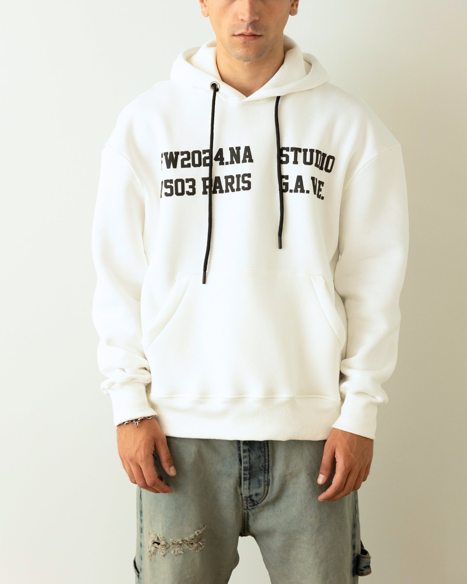 Gavensemble Felpa SWEAT70-B - SanShopLuxury - 2024, Abbigliamento, Autunno/Inverno, Bianco, Felpa, FW24, Gavensemble, Idoneo, L, M, Outlet, S, Uomo, XL, XXL