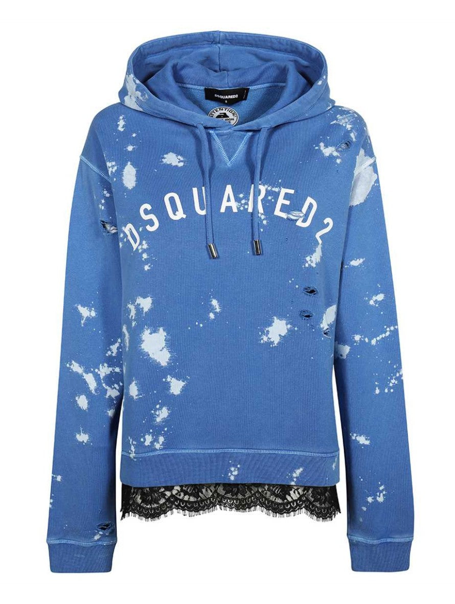 Dsquared2 Felpa S75GU0456 - SanShopLuxury - Abbigliamento, Autunno/Inverno, Azzurro, Blu, Carry Over, Continuativo, Donna, Dsquared2, Felpa, Idoneo, L, M, New, Primavera/Estate, Rosa, S