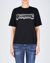 Dsquared2 T-Shirt S75GD0403/S24668963 - SanShopLuxury - 2024, Abbigliamento, Donna, Dsquared2, Idoneo, L, M, Nero, Outlet, Primavera/Estate, S, SS24, T-Shirt, XL, XS