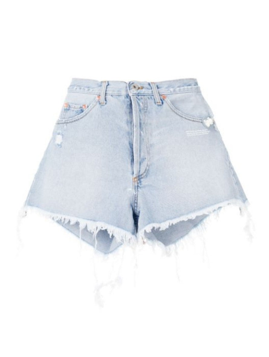 Off-White Short OWYC001R18386021 7101 - SanShopLuxury - -50%, 2018, 41, 43, 44, Abbigliamento, Azzurro, Blu, Donna, Off-White, Outlet, Primavera/Estate, Short, SS18