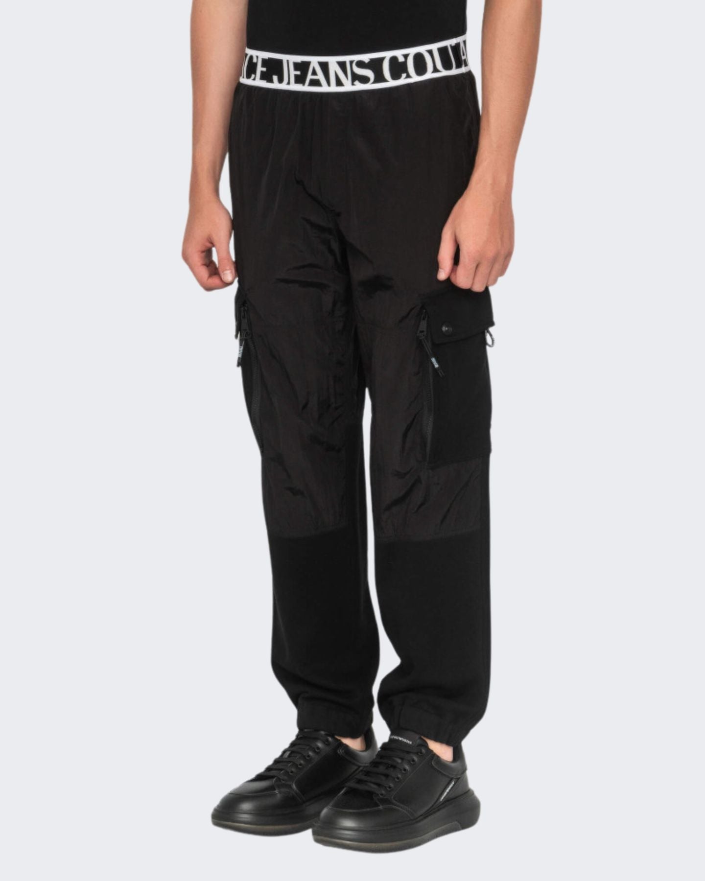 Inverno, Cargo, FW23, Idoneo, Nero, Outlet, Pantatuta, Uomo, Versace Jeans Couture