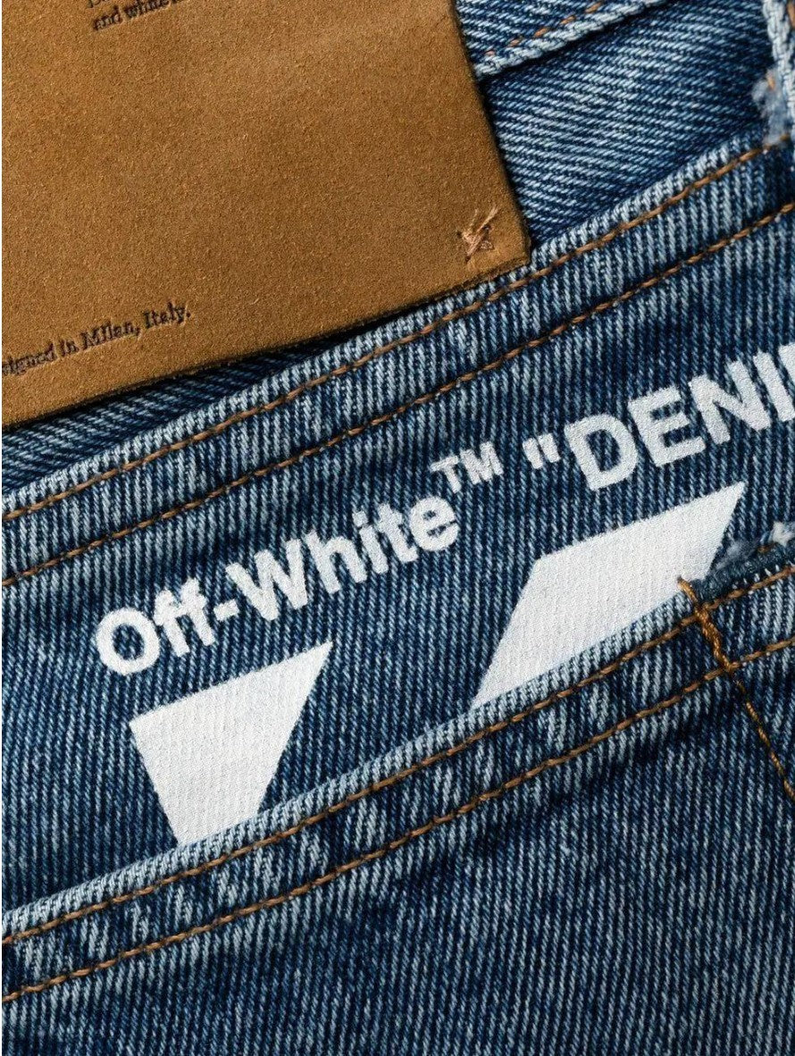 Jeans Off-White OMYA102C99DEN007 4901 - SanShopLuxury - 46, 48, 50, Abbigliamento, Autunno/Inverno, Blu, Carry Over, Continuativo, Idoneo, Jeans, New, Off-White, Primavera/Estate, Uomo