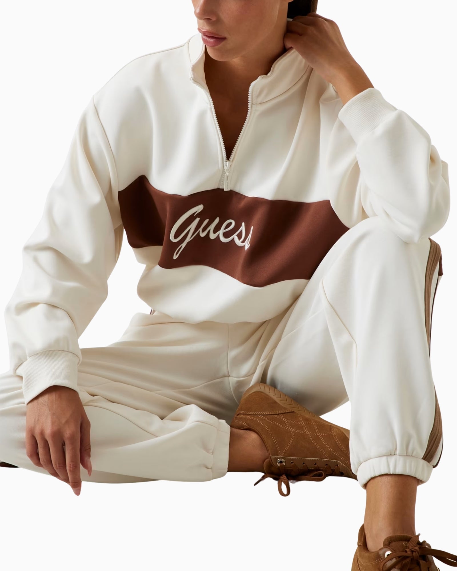 Guess Felpa V5BQ00 KCX22 D001 - SanShopLuxury - 2025, Abbigliamento, Autunno/Inverno, Bianco, Donna, Felpa, FW25, Guess, Idoneo, M, New, S, XS
