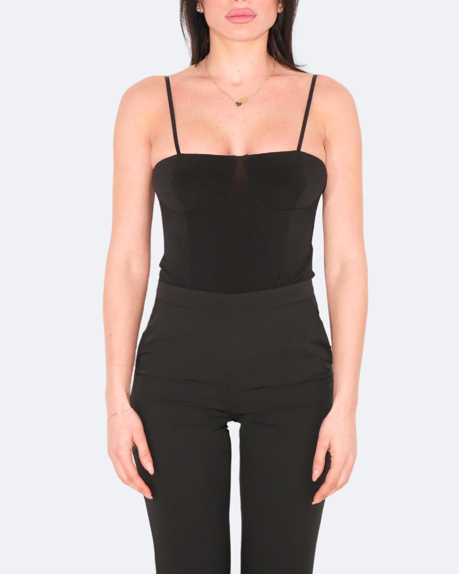 So Lavish T-Shirt Body B4037-N - SanShopLuxury - 2024, 40, 42, 44, 46, Abbigliamento, Autunno/Inverno, Continuativo, Donna, FW24, Idoneo, Nero, Outlet, Primavera/Estate, So Lavish, T-Shirt Body