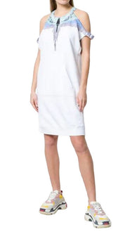 Marcelo Burlon Abiti CWDB063S186302460188 - SanShopLuxury - -50%, 2018, Abbigliamento, Abiti, Bianco, Donna, L, Marcelo Burlon, Outlet, Primavera/Estate, SS18, Ultimo