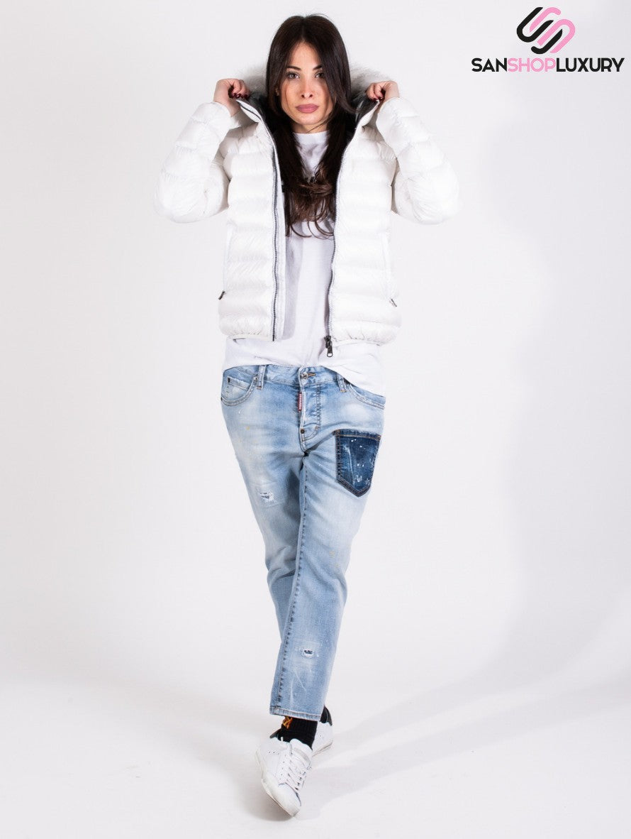 Dsquared2 T-Shirt S75GD0180/S21600100 - SanShopLuxury - -50%, 2021, Abbigliamento, Autunno/Inverno, Bianco, Continuativo, Donna, Dsquared2, M, Outlet, Primavera/Estate, SS21, T-Shirt, Ultimo, XL