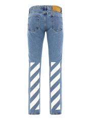 Jeans Off-White OMYA102C99DEN004 - SanShopLuxury - 45, 46, 47, 48, 50, Abbigliamento, Autunno/Inverno, Azzurro, Blu, Carry Over, Continuativo, Idoneo, Jeans, New, Off-White, Primavera/Estate, Uomo