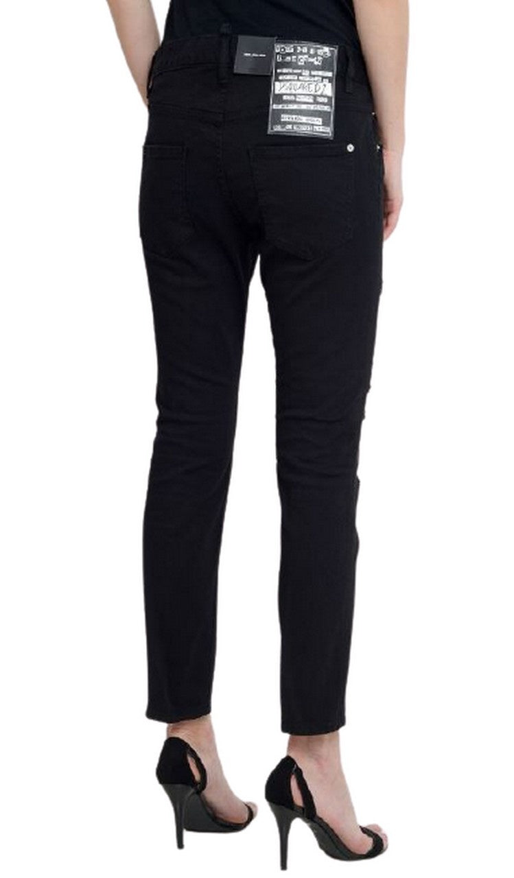 Dsquared2 Jeans S75LB0139 900 - SanShopLuxury - -50%, 2018, 38, 42, Abbigliamento, Autunno/Inverno, Continuativo, Donna, Dsquared2, Jeans, Nero, Outlet, Primavera/Estate, SS18