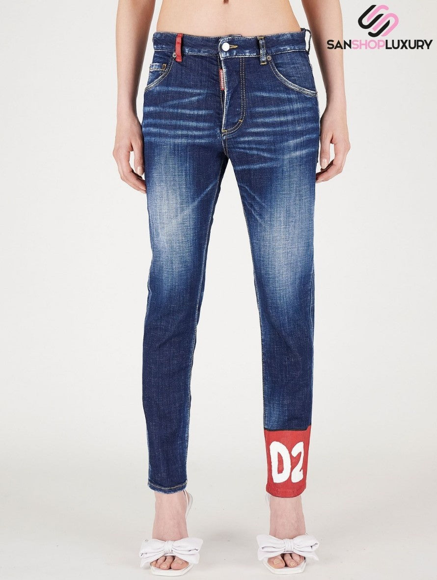 Dsquared2 Jeans S75LB0615 S30342 470 - SanShopLuxury - 2022, 40, 44, Abbigliamento, Autunno/Inverno, Blu, Continuativo, Donna, Dsquared2, Idoneo, Jeans, Outlet, Primavera/Estate, SS22