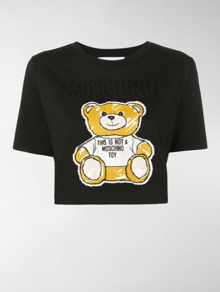 Moschino T-Shirt DV07070440 - SanShopLuxury - -50%, 2019, Abbigliamento, Donna, Moschino, Nero, Outlet, Primavera/Estate, Rosa, S, SS19, T-Shirt, XS, XXS