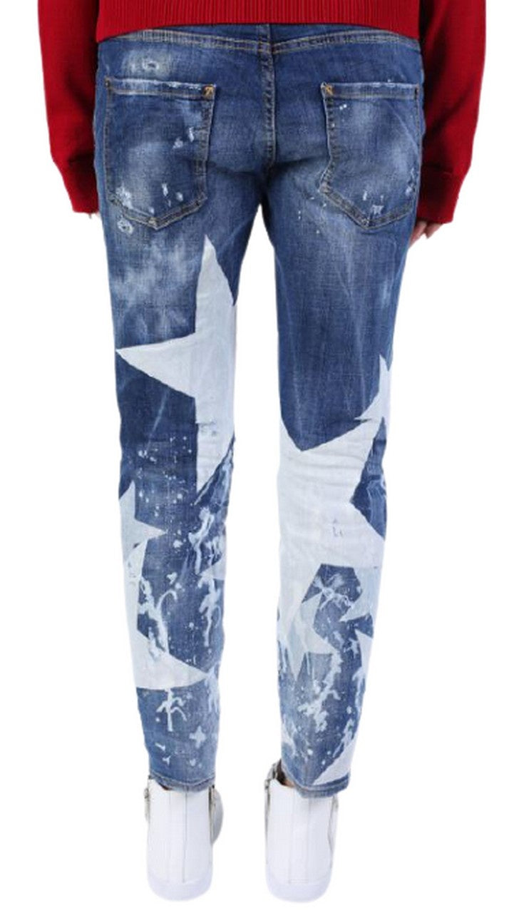 Dsquared2 Jeans S75LA0838 470 - SanShopLuxury - -50%, 2018, 40, 44, Abbigliamento, Autunno/Inverno, Blu, Continuativo, Donna, Dsquared2, Jeans, Outlet, Primavera/Estate, SS18, Ultimo