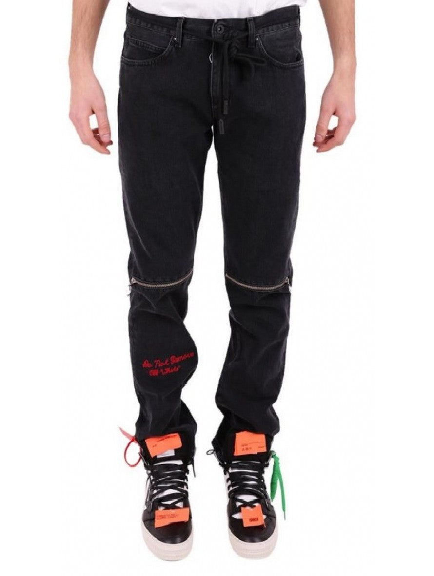 Off-White Jeans OMYA004S188120261020 - SanShopLuxury - -50%, 2018, Abbigliamento, Jeans, Nero, Off-White, Outlet, Primavera/Estate, SS18, Ultimo, Uomo
