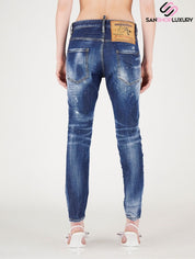 Dsquared2 Jeans S75LB0583 S3078 470 - SanShopLuxury - 2022, 38, 40, 44, Abbigliamento, Autunno/Inverno, Blu, Continuativo, Donna, Dsquared2, Idoneo, Jeans, Outlet, Primavera/Estate, SS22