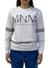 Minimal Felpa D0114 BIANCO - SanShopLuxury - -70%, 2016, Abbigliamento, Bianco, Donna, Felpa, Girocollo, Minimal, Outlet, Primavera/Estate, SS16, XS