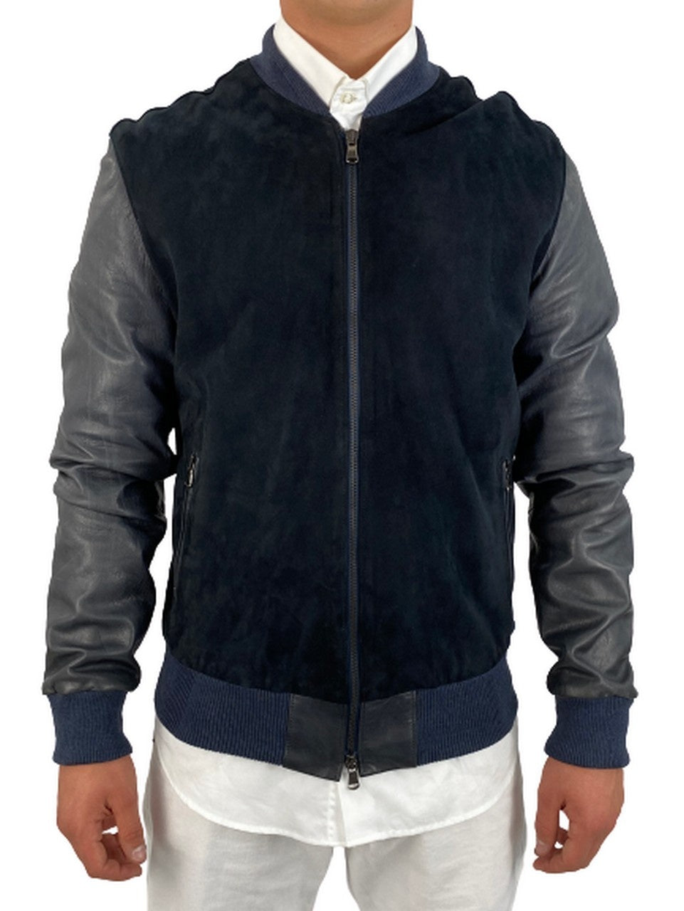 Hash 31 Hash Giubbino NAPPA CAMOSCIO 03 - SanShopLuxury - -70%, 2016, Abbigliamento, Autunno/Inverno, Blu, Continuativo, Giubbino, Hash 31 Hash, M, Outlet, Primavera/Estate, SS16, Ultimo, Uomo