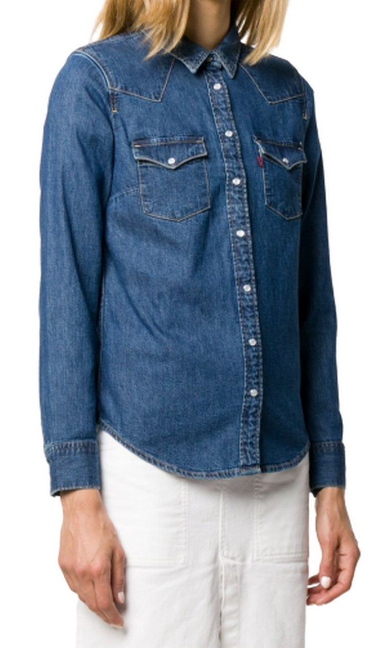 Levi's Camicie 589300001 13 - SanShopLuxury - -50%, 2019, Abbigliamento, Blu, Camicie, Donna, Levi's, Outlet, Primavera/Estate, SS19, Ultimo, XS