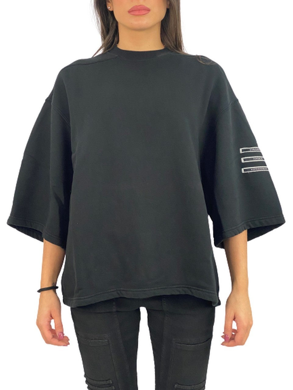 Rick Owens Drkshdw Felpa DS18S3230/FER3 - SanShopLuxury - -50%, 2018, Abbigliamento, Bianco, Donna, Felpa, L, M, Nero, Outlet, Primavera/Estate, Rick Owens Drkshdw, S, SS18